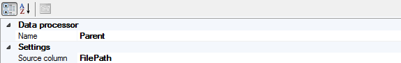 Parent data processor properties