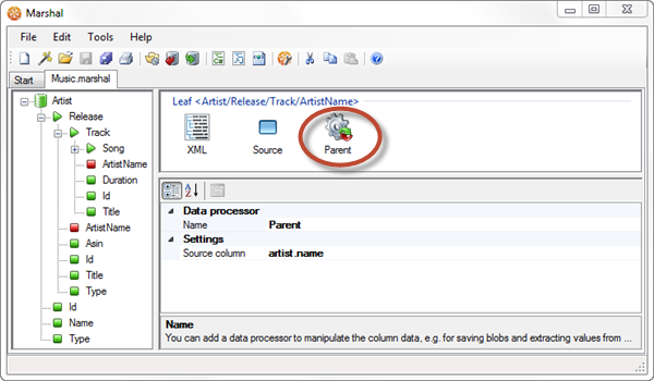 Leaf Data Processor Properties